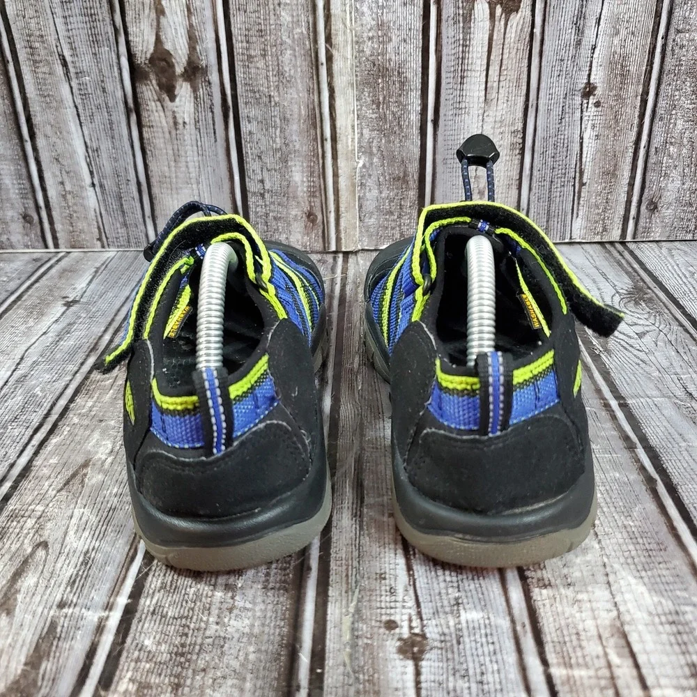 KEEN Youth Newport H2 Waterproof Sandals Black Blue Green Hiking 1014265 Size 4